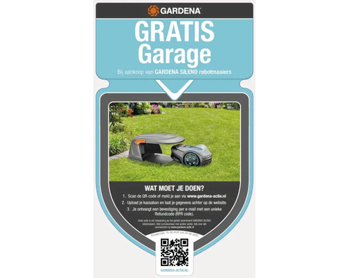 Gardena actie: Gratis garage bij aankoop van Gardena Sileno robotmaaiers