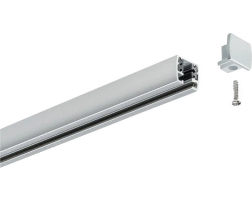 Aluminiumprofiel met eindkap en schroef