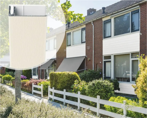 Gevelbekleding op woonhuizen
