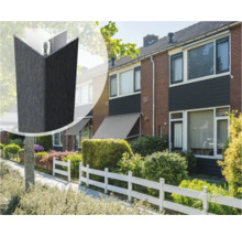 Gevel van een huis met gevelbekledingsprofiel