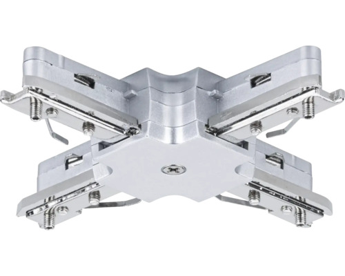 Vierwegconnector voor stroomrails, van metaal