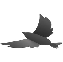 Decoratieve metalen figuur van een vliegende vogel voor de tuin