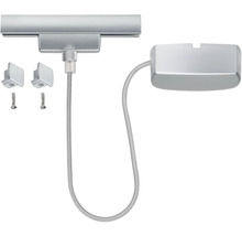 Complete set voor de installatie van een lichtsysteem met rail, kabel en montageaccessoires.