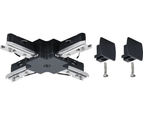 Railconnector voor stroomrailsystemen met schroeven