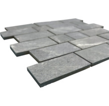 Mozaïekmat van natuursteen met rechthoekige stenen
