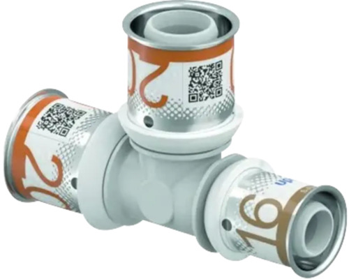 T-stuk koppeling voor sanitair- en verwarmingsinstallatie