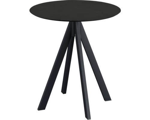 BEST Terrastafel zwart Ø 70 cm Ronde tafel met drie poten