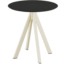Ronde tafel met tafelblad en driepootframe