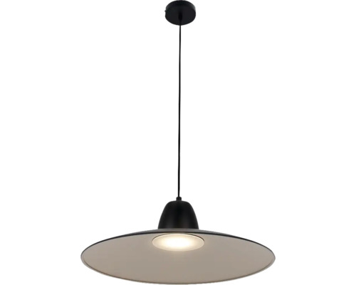 CHERICONI Hanglamp Mantua zwart Ø 48 cm Hanglamp met platte lampenkap