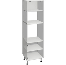 Open hoge kast met meerdere planken en verstelbare poten