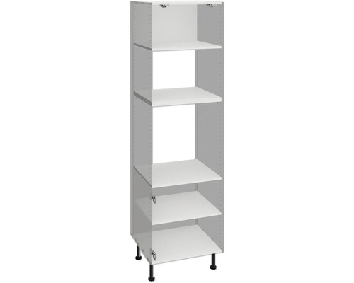 Open hoge kast met meerdere planken en verstelbare poten