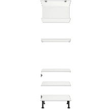 Witte wastafelonderkast met kast en zwarte poten