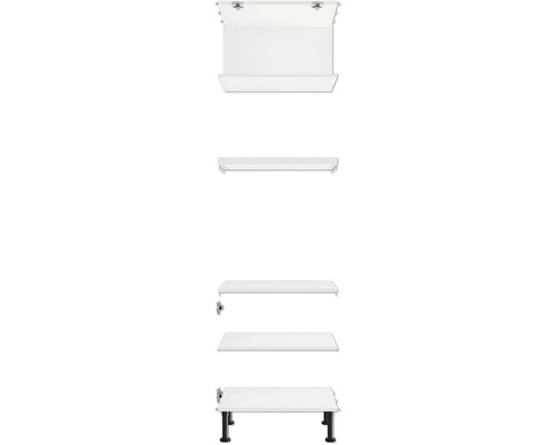 Witte wastafelonderkast met kast en zwarte poten