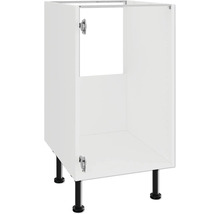 Keukenkast met zwarte poten en scharnieren