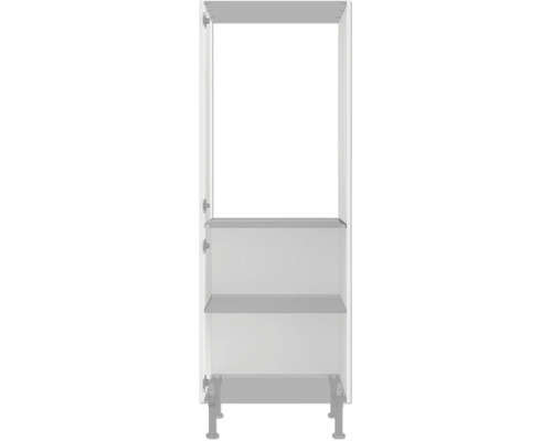 Witte hoge kast met drie planken en poten