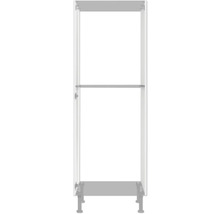 Metalen rek met plank en kledingstang