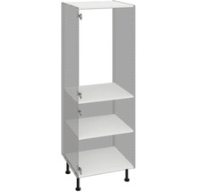 Keukenkast met drie planken en zwarte poten