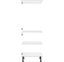 Badkamer wastafelonderkast met vier niveaus en zwarte poten