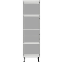 Hoge keukenkast met planken en poten