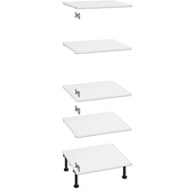 Wastafelblad met verschillende montageopties voor de badkamer