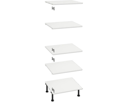 Wastafelblad met verschillende montageopties voor de badkamer