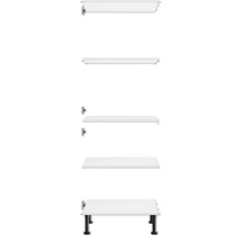 Rek systeem met meerdere planken en zwarte poten