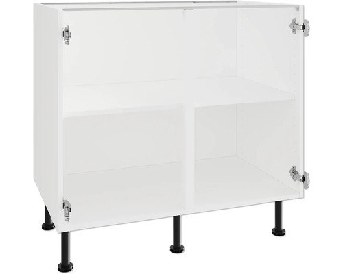 Onderkast met twee vakken en zwarte poten