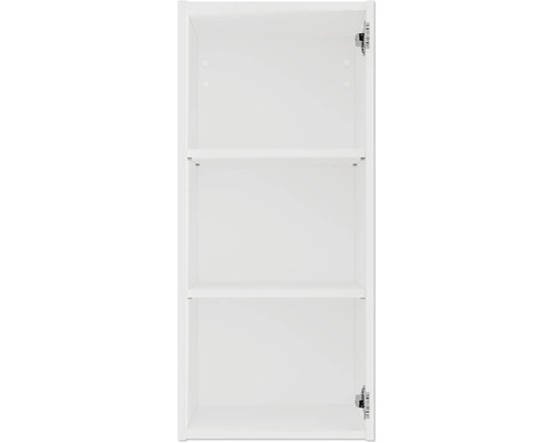 Open witte hangkast met twee planken