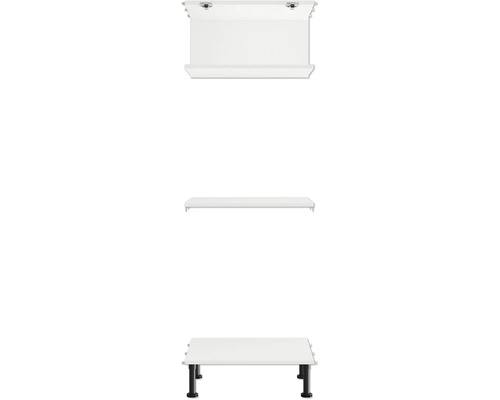 Badkamermeubelset bestaande uit onderkast, wastafel en plank