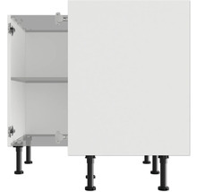 Keukenkast met open en gesloten deur