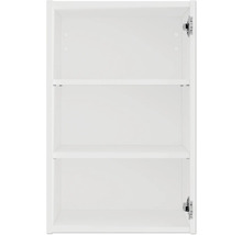 Interieur van een badkamerkast met planken