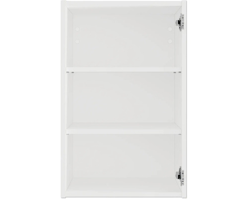 Interieur van een badkamerkast met planken