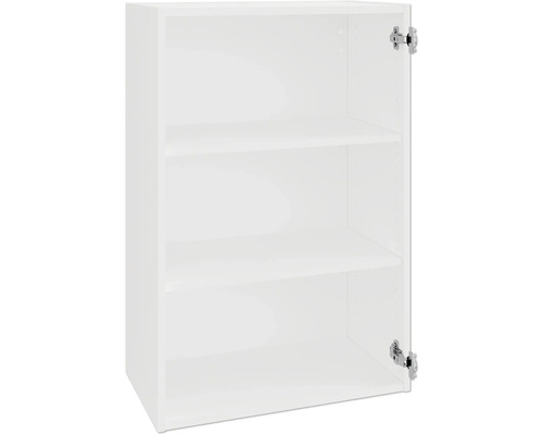 Witte hangkast met drie vakken voor wandmontage