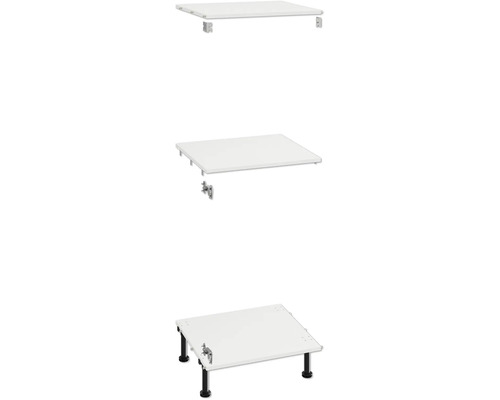 Wastafelblad voor meubels met verschillende montageopties