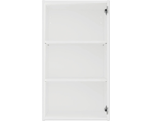 Open witte badkamerkast met twee planken voor badkameropslag