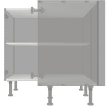 Keukenkast met planken en poten