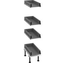 Meerdere aanzichten van een lade-element voor de keukenconstructie