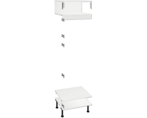 Kastophangrail met montage-elementen voor hangkasten