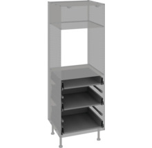 Keukenkast met uittrekelementen voor het opbergen van keukengerei