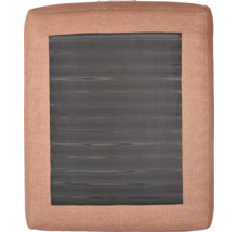 Vierkante gestoffeerde poef met stoffen bekleding