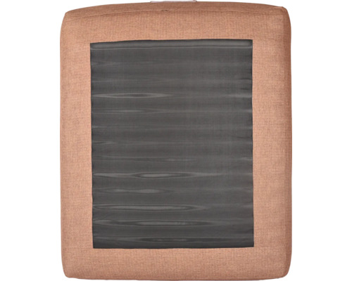 Vierkante gestoffeerde poef met stoffen bekleding