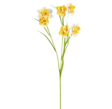 Kunstbloem narcis met gele en witte bloemen
