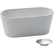 Vrijstaand bad met overloop en afvoergarnituur