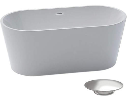 Vrijstaand bad met overloop en afvoergarnituur