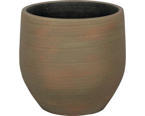 Bloempot van keramiek met stippenpatroon