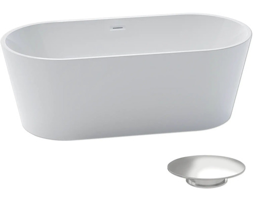 Vrijstaand bad met afvoergarnituur