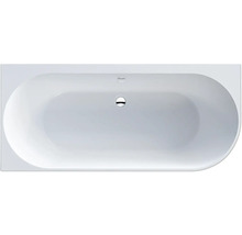 Ovaalvormig bad met overloop en afvoer