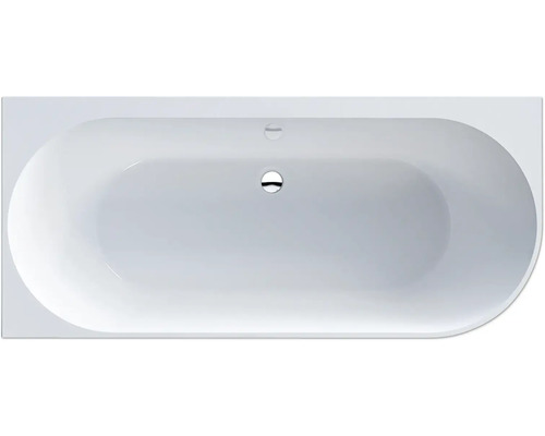 Ovaalvormig bad met overloop en afvoer