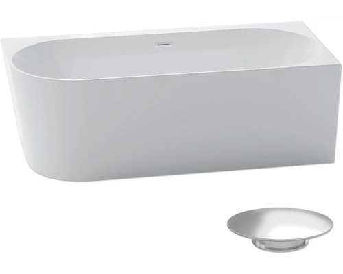 Rechthoekig bad met afvoergarnituur