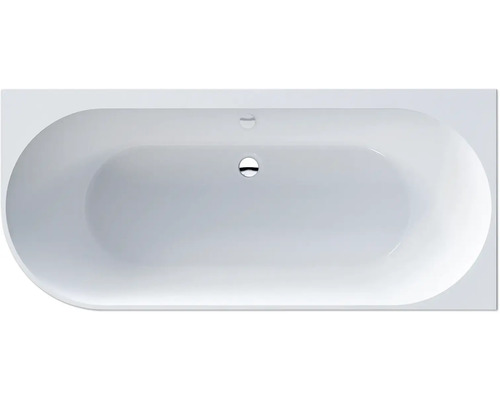 Vrijstaand bad in ovale vorm van bovenaf